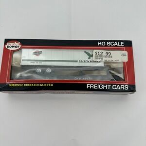 Model Power Falcon Service 50' Flat w/40' Trailer w/ Knuckle Couplers  #98356